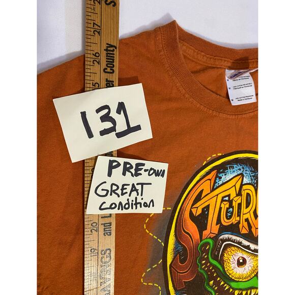 Sturgis 2014 Bike Week T-Shirt Size Medium, Orange Gildan Double Sided - Picture 5 of 10